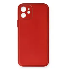 Apple iPhone 12 Mini Kılıf Coco Deri Silikon Kapak - Kırmızı