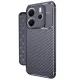 Xiaomi Redmi Note 14 4G Kılıf Auto Focus Karbon Kapak - Lacivert