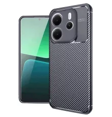 Xiaomi Redmi Note 14 4G Kılıf Auto Focus Karbon Kapak - Lacivert