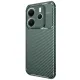 Xiaomi Redmi Note 14 4G Kılıf Auto Focus Karbon Kapak - Koyu Yeşil