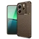 Xiaomi Redmi Note 14 4G Kılıf Auto Focus Karbon Kapak - Kahverengi