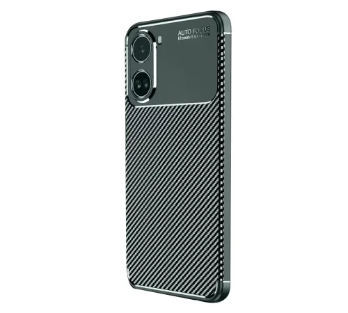Xiaomi Poco X7 Pro Kılıf Auto Focus Karbon Kapak - Koyu Yeşil
