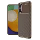 Xiaomi Poco X7 Pro Kılıf Auto Focus Karbon Kapak - Kahverengi