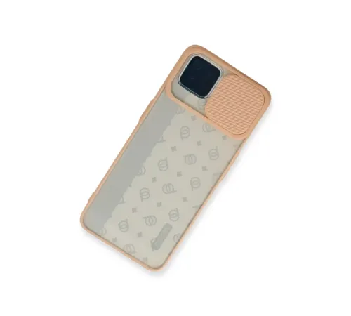 Reno 4 Lite Kılıf Palm Buzlu Kamera Sürgülü Silikon - Pembe