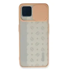 Reno 4 Lite Kılıf Palm Buzlu Kamera Sürgülü Silikon - Pembe