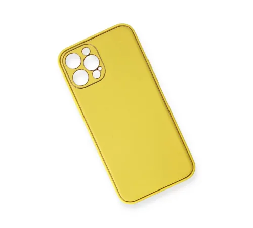 Apple iPhone 12 Pro Kılıf Coco Deri Silikon Kapak - Sarı