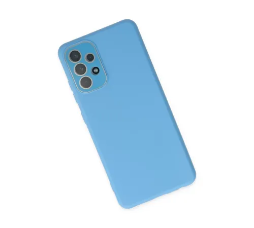 Samsung Galaxy A53 5G Kılıf Lansman Glass Kapak - Mavi