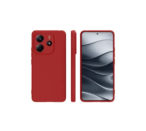 Xiaomi Redmi Note 14 4G Kılıf First Silikon - Kırmızı