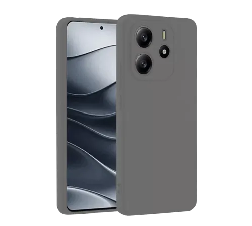 Xiaomi Redmi Note 14 4G Kılıf First Silikon - Gri