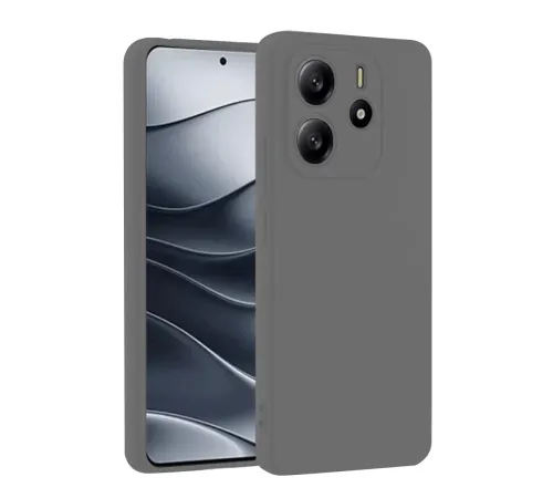 Xiaomi Redmi Note 14 4G Kılıf First Silikon - Gri