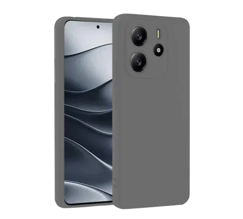 Xiaomi Redmi Note 14 4G Kılıf First Silikon - Gri
