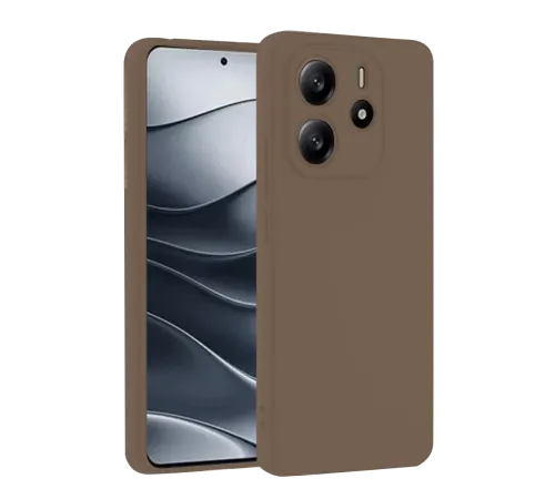 Xiaomi Redmi Note 14 4G Kılıf First Silikon - Kahverengi