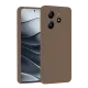 Xiaomi Redmi Note 14 4G Kılıf First Silikon - Kahverengi