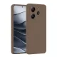 Xiaomi Redmi Note 14 4G Kılıf First Silikon - Kahverengi