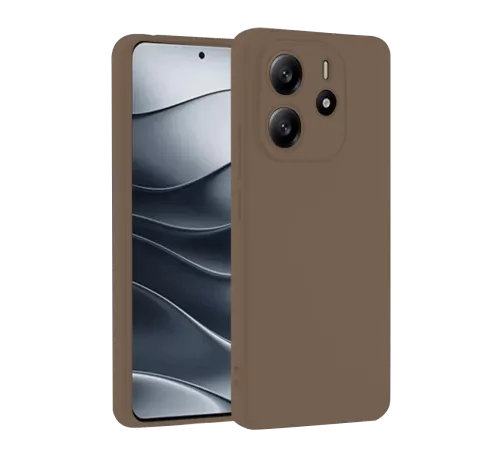Xiaomi Redmi Note 14 4G Kılıf First Silikon - Kahverengi