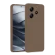 Xiaomi Redmi Note 14 4G Kılıf First Silikon - Kahverengi