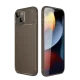 Apple iPhone 14 Kılıf Auto Focus Karbon Kapak - Kahverengi