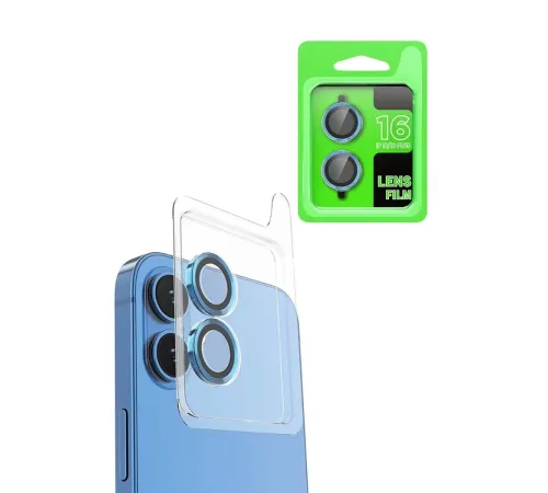 Apple iPhone 16 Raze Metal Kamera Lens - Lacivert
