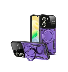 Vivo Y16 Kılıf Joy Lens Standlı Kapak - Mor
