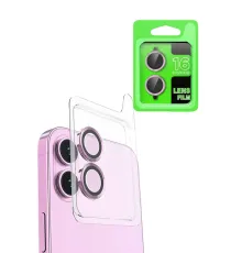 Apple iPhone 16 Raze Metal Kamera Lens - Pembe