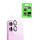 Apple iPhone 16 Raze Metal Kamera Lens - Pembe