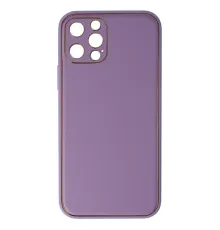 Apple iPhone 12 Pro Kılıf Coco Deri Silikon Kapak - Lila
