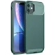 Apple iPhone 11 Kılıf Auto Focus Karbon Kapak - Koyu Yeşil