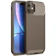 Apple iPhone 11 Kılıf Auto Focus Karbon Kapak - Kahverengi