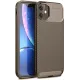 Apple iPhone 11 Kılıf Auto Focus Karbon Kapak - Kahverengi