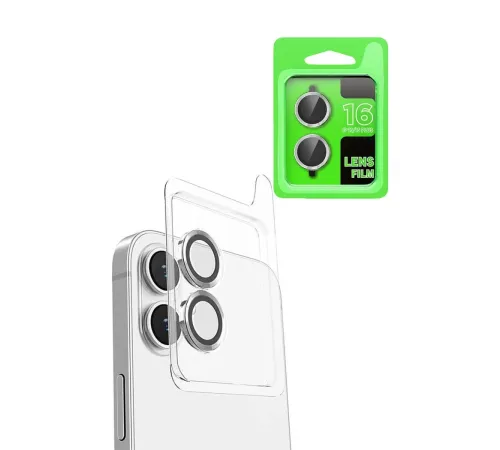 Apple iPhone 16 Raze Metal Kamera Lens - Beyaz