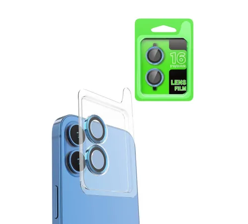 Apple iPhone 16 Plus Raze Metal Kamera Lens - Lacivert
