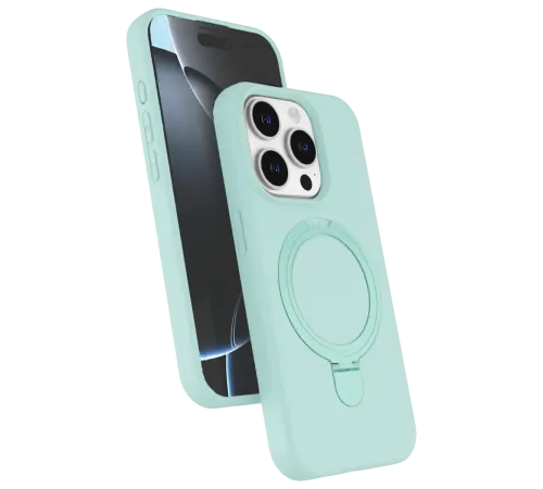 Apple iPhone 14 Pro Max Regal Magsafe Standlı Kapak - Su Yeşili