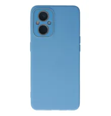 Reno 7 Lite Kılıf Lansman Glass Kapak - Mavi
