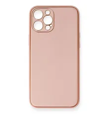 Apple iPhone 12 Pro Max Kılıf Coco Deri Silikon Kapak - Pembe