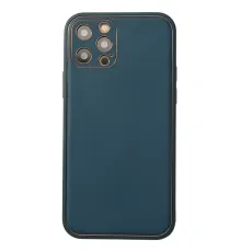 Apple iPhone 12 Pro Max Kılıf Coco Deri Silikon Kapak - Mavi