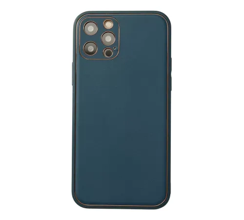 Apple iPhone 12 Pro Max Kılıf Coco Deri Silikon Kapak - Mavi