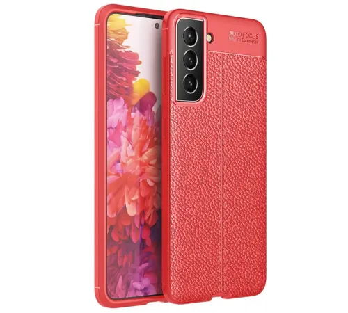 Samsung Galaxy S21 FE Kılıf Auto Focus Kapak - Kırmızı