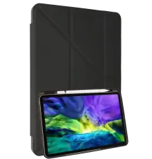 Samsung Galaxy X910 Tab S9 Ultra 14.6 Kılıf Kalemlikli Mars Tablet Kılıfı - Koyu Gri
