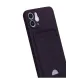 Apple iPhone 12 Kılıf Kelvin Kartvizitli Silikon - Derin Mor
