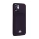 Apple iPhone 12 Kılıf Kelvin Kartvizitli Silikon - Derin Mor