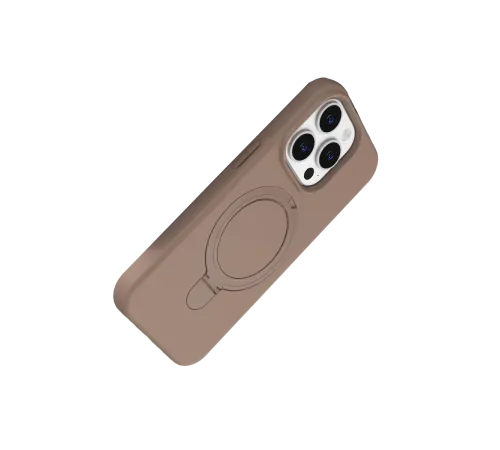 Apple iPhone 14 Pro Max Regal Magsafe Standlı Kapak - Çöl Titanyum
