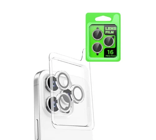 Apple iPhone 16 Pro Max Raze Metal Kamera Lens - Beyaz