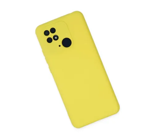 Xiaomi Redmi 10C Kılıf Nano içi Kadife Silikon - Sarı
