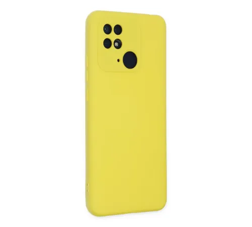 Xiaomi Redmi 10C Kılıf Nano içi Kadife Silikon - Sarı