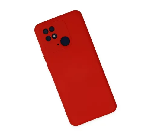 Xiaomi Redmi 10C Kılıf Nano içi Kadife Silikon - Kırmızı