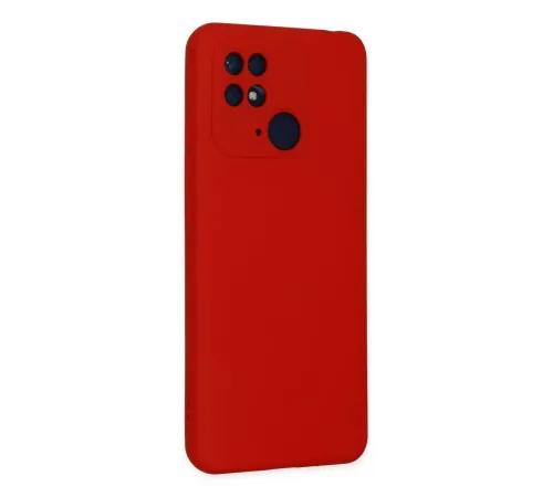 Xiaomi Redmi 10C Kılıf Nano içi Kadife Silikon - Kırmızı