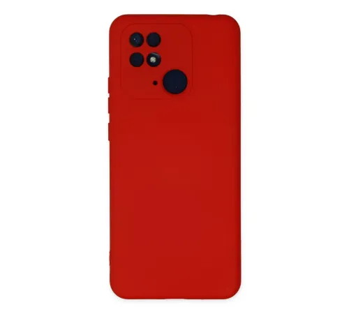 Xiaomi Redmi 10C Kılıf Nano içi Kadife Silikon - Kırmızı