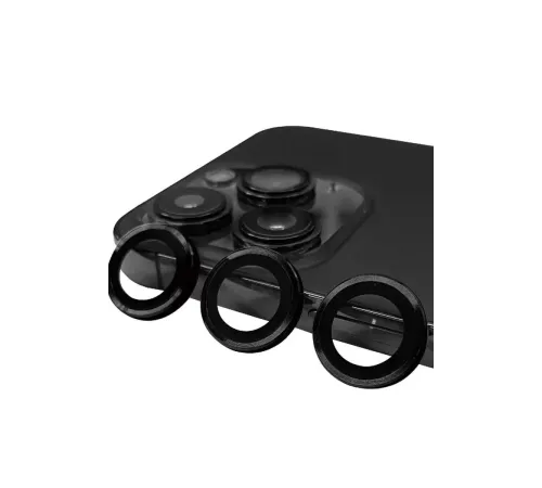 Apple iPhone 15 Pro Raze Metal Kamera Lens - Siyah