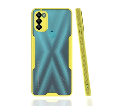 General Mobile GM 21 Plus Kılıf Platin Silikon - Sarı