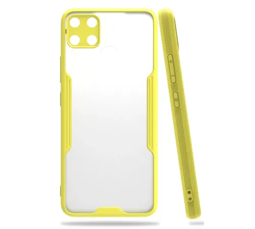 Realme C15 Kılıf Platin Silikon - Sarı